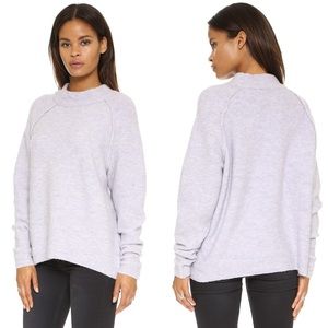 Free People Lilac Bubble Mock Neck Sweater